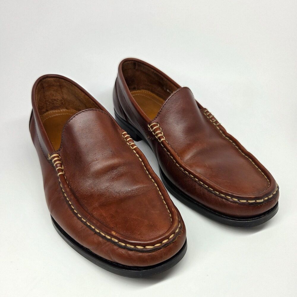 G.H. Bass Weejuns "VINCENT" Mens Brown Leather Moc Toe Loafers Size US 8.5 D